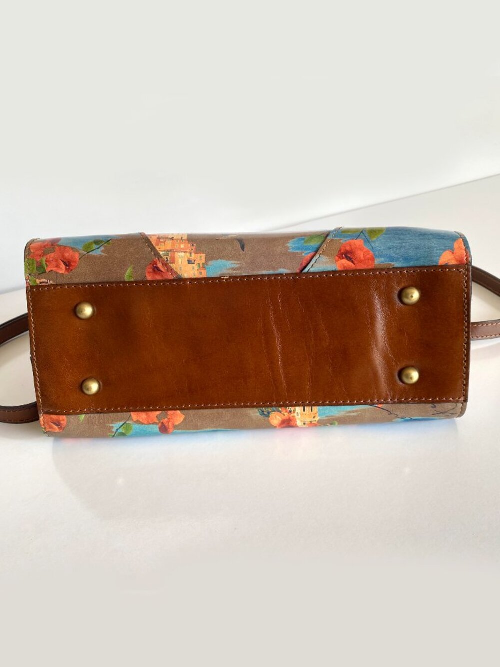 Patricia Nash Leather French Riviera Collection Lyon Satchel Crossbody Bag - Picture 9 of 14